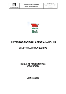 5. Etapas del Procedimiento - Universidad Nacional Agraria La Molina
