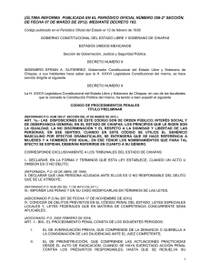 ultima reforma publicada en el periodico oficial: 22 de