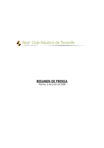 resumen de prensa - Real Club Náutico de Tenerife