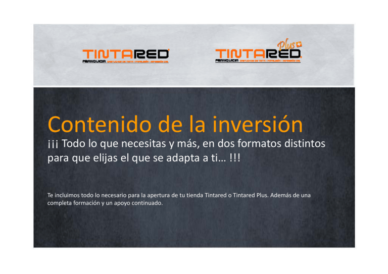 ¿Que incluimos con la inversión inicial?