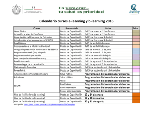 Calendario cursos e-learning y b