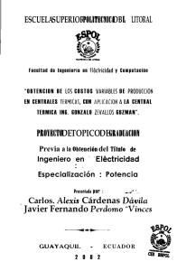 ESCUELA SUPERIOR P~LITEC~ICA DB LITORAL PROYECTO DE