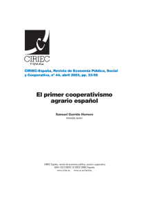 El primer cooperativismo agrario español - Revista CIRIEC