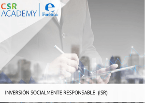 Inversión Socialmente Responsable (ISR)
