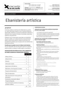 Ebanistería artística - Escuela de Arte de Sevilla