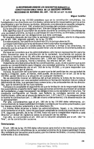 la responsabilidad de los suscriptos durante la constitucion