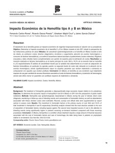 Impacto Económico de la Hemofilia tipo A y B en México