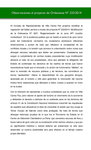 Observaciones al proyecto de Ordenanza Nº 232