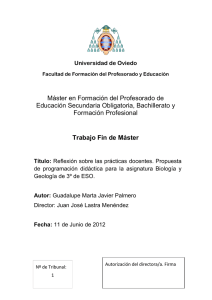 Máster en Formación del Profesorado de Educación Secundaria