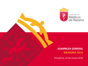 Memoria 2015 - Colegio Oficial de Médicos de Navarra