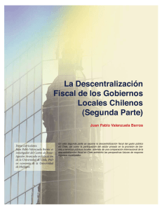 La Descentralización Fiscal de los Gobiernos Locales Chilenos