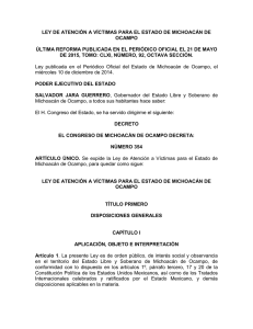 Ley de Atención a Victimas para el Estado de Michoacán de Ocampo