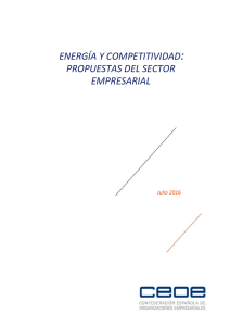 Energía y competitividad: propuestas del sector empresarial