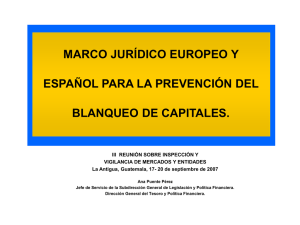 marco jurídico europeo y español para la prevención del blanqueo