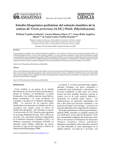 Estudio fitoquímico preliminar del extracto etanólico de la corteza de