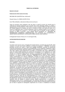 TRIBUNAL SUPREMO Sala de lo Social Sentencia de 18 de marzo