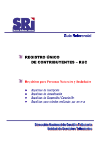 REGISTRO ÚNICO DE CONTRIBUYENTES – RUC