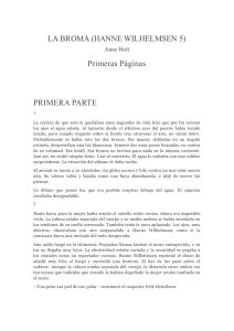 LA BROMA (HANNE WILHELMSEN 5) Primeras Páginas PRIMERA