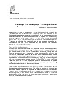 Perspectivas de la Cooperación Técnica Internacional y la