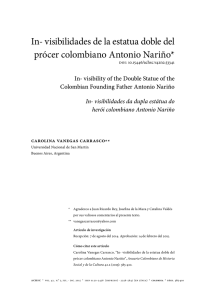 In- visibilidades de la estatua doble del prócer colombiano Antonio