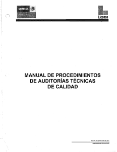 MANUAL DE PROCEDIMIENTOS DE AUDITORíAS
