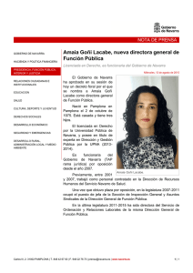 Amaia Goñi Lacabe, nueva directora general de Función Pública