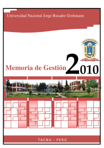 Memoria de Gestión - Universidad Nacional Jorge Basadre Grohmann