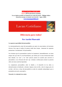 LC - N° Cero 274 - Escuela de la Orientación Lacaniana