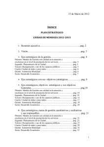 Plan Estratégico ciudad de Mendoza