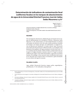 Determinación de indicadores de contaminación fecal (coliformes