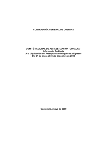 CONTRALORÍA GENERAL DE CUENTAS COMITÉ NACIONAL DE