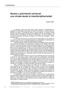 Museos y patrimonio universal - Revista Museologia e Patrimônio