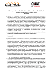 1 Informe para el Examen Periódico Universal de Venezuela de