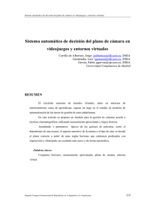 Sistema automático de decisión del plano de cámara en