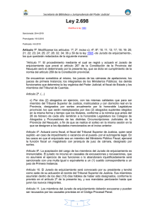 2698 Jurado de enjuiciamiento. Modificación