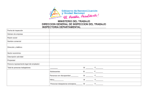 Acta de Inspeccion color.indd - Ministerio del Trabajo de Nicaragua
