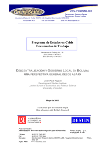 Crisis States Programme