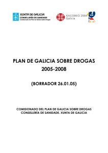 plan de galicia sobre drogas 2005-2008
