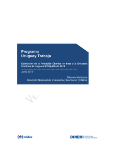 Uruguay Trabaja. Estimación de la población objetivo 2014