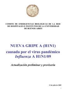 NUEVA GRIPE A (H1N1) - Instituto de Investigaciones Médicas