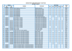 asignaturas complementarias y electivas de 2002-1 a 2013-1