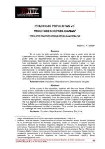 practicas populistas vs. vicisitudes republicanas1