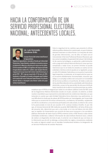 Hacia la Conformación de un Servicio Profesional Electoral