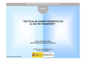 “POLÍTICAS DE AHORRO ENERGÉTICO EN EL SECTOR