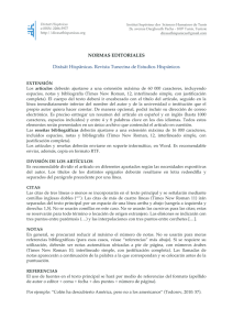 DH Normas editoriales ES - Dirāsāt Hispānicas. Revista Tunecina