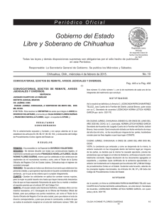 Miércoles 4 de febrero de 2015 - Gobierno del Estado de Chihuahua