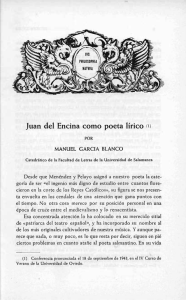 Juan del Encina como poeta lírico (1)
