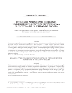 eStIloS de aPReNdIZaJe de JÓVeNeS uNIVeRSItaRIoS coN y SIN