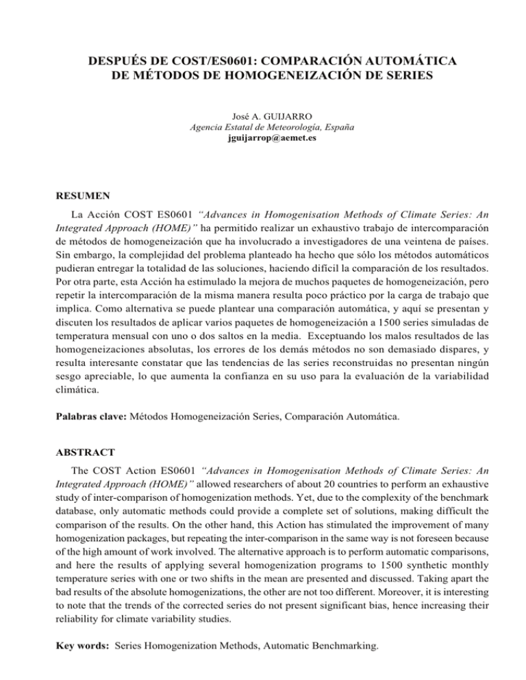 Comparaci n Autom tica De M todos De Homogeneizaci n De Series