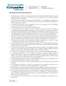 CRHC_Patient Bill of Rights-Spanish